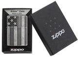 Zippo Flag Armor® Lighter – Antique Silver Plate by Zippo