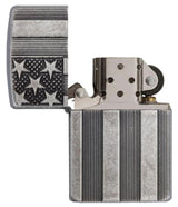 Zippo Flag Armor® Lighter – Antique Silver Plate by Zippo