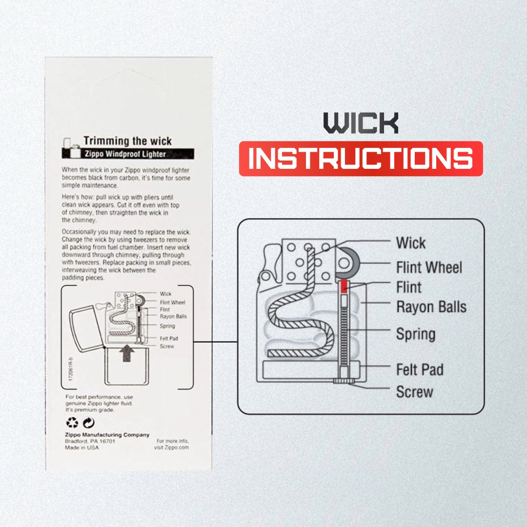 Zippo Wicks Countertop Display 24 2425