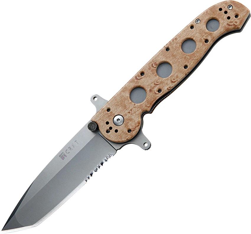 CRKT M16 Special Forces Tactical Folding Knife With 4in AUS 8 Bead Blast Tanto Blade GRN Handle Four Way Carry by CRKT