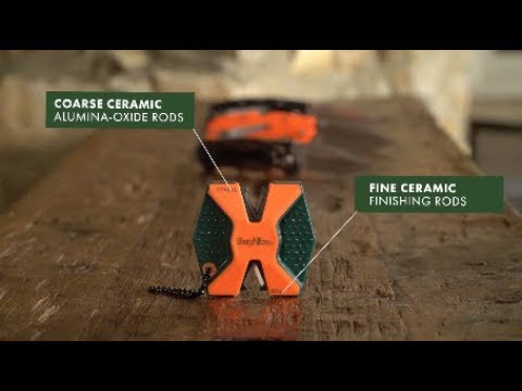 SharpNEasy® Blaze Orange 2-Step Knife Sharpener (336C)