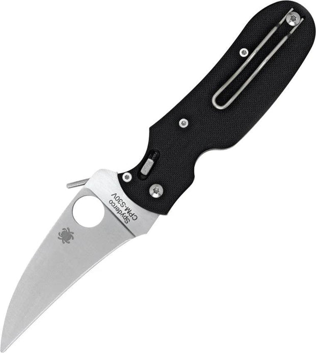 Spyderco PKal Folder Knife CPM S30V Black G10 Wave Opening High Performance For EDC Enthusiasts by Spyderco