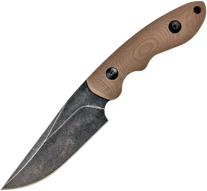 ABKT TAC Desert Predator Fixed Blade Knife AB004T 7.5 Inch Overall D2 Tool Steel Clip Point Brown G10 Tang Kydex Sheath by ABKT TAC