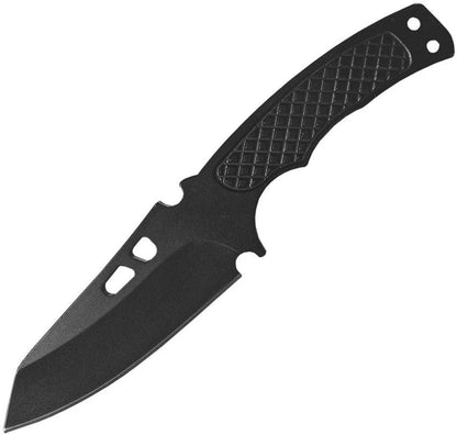 ABKT TAC Recon Ops Neck Knife AB017 4.5 Inch Overall 2 Inch Black Oxide 8Cr13MoV Tanto Blade Neck Chain by ABKT TAC