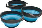 Adventure Medical Flat Pack Bowls and Strainer Set Nestable for Camping Lightweight 2.5L and 1.5L by Adventure Medical