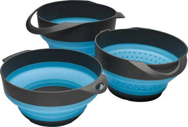 Adventure Medical Flat Pack Bowls and Strainer Set Nestable for Camping Lightweight 2.5L and 1.5L by Adventure Medical