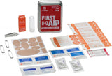 Adventure Medical First Aid Tin Compact Outdoor Survival Kit For Hiking And Camping With Whistle Bandages And Moleskin by Adventure Medical