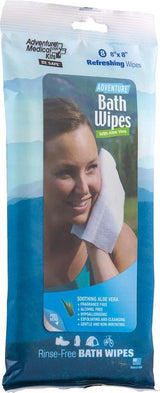 Adventure Medical Bath Wipes Soothing Aloe Vera Fragrance Free Alcohol Free Hypoallergenic For Outdoor Adventurers by Adventure Medical
