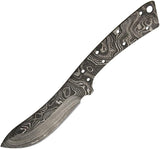 Alabama Damascus Knife Blade ADS032 DKG Full Tang One Piece Damascus Steel 3.25 Inch Blade for Hunters by Alabama Damascus Steel