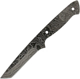 Alabama Damascus Knife Blade ADS087 DKG Full Tang 3 Inch Blade for Knife Makers with Lanyard Hole by Alabama Damascus Steel