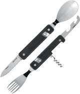 Akinod Magnetic Folding Cutlery Set With Ebony Wood Handle Portable Travel Camping Gear 7 Inch Boxed by Akinod