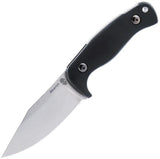 Akeron Eklipse Fixed Blade Knife By Tony Lopes Black G10 Handle Stonewash N690 Blade 6.5 Inch Overall For Knife Fans by Akeron