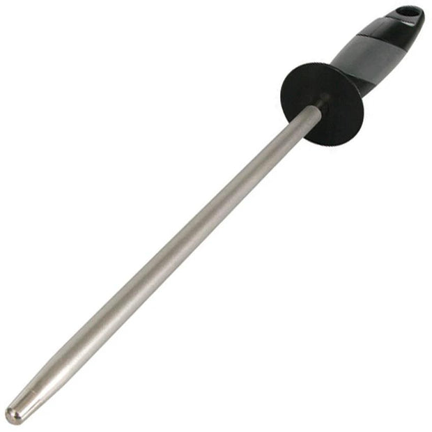 AccuSharp Diamond Butcher Steel 9 Inch Sharpening Rod With Rubber Grip Handle 14-3/4 Inch Overall USA Made by AccuSharp