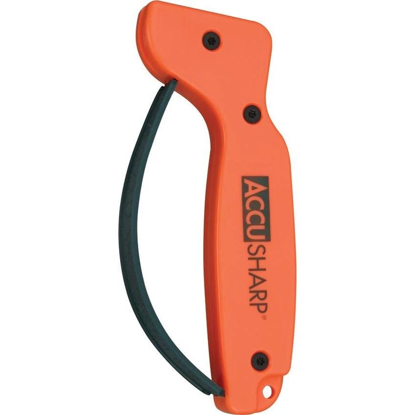AccuSharp 14 Knife And Tool Sharpener Blaze Orange For Outdoor Enthusiasts Hunters And DIYers Serrated Edge Sharpening by AccuSharp
