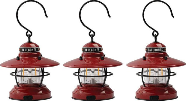 Barebones Living Edison Mini Lantern Red 3pk LIV-277 by Barebones Living