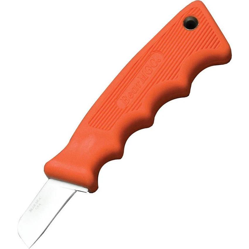 Bear & Son 4660 Cushion Grip Fixed Blade Blaze Orange Utility Knife by Bear & Son