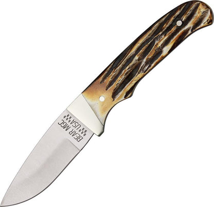 Bear & Son 548 Drop Point Pro Fixed Blade Knife – Stag Bone Handle