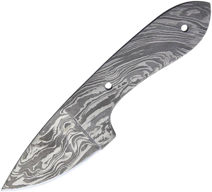 Knifemaking Drop Point Damascus Blade BL124 / SM1008 by Knifemaking