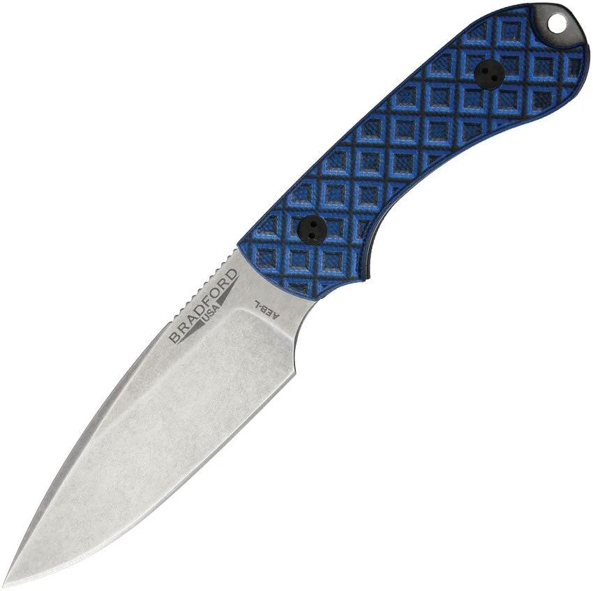 Bradford Knives Guardian 3 Black/Blue 3FE-013-AEBL by Bradford Knives