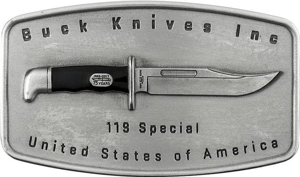Buck 119 Special Belt Buckle 75th Anniversary Pewter Commemorative Collectors Boxed Gift by Buck