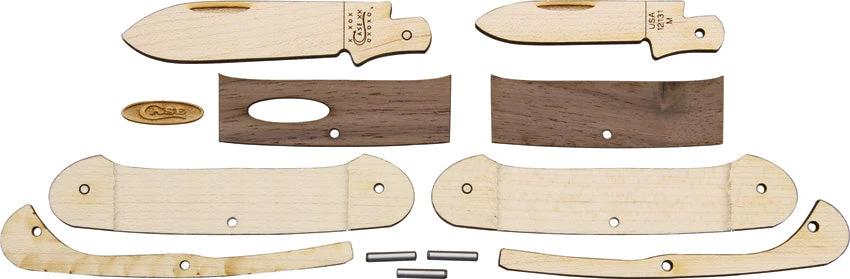 Case 12131W Canoe Wooden Knife Kit – Small & Large Spear Blades with Dark Wood Handles by Case Cutlery