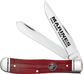 Case Cutlery USMC Trapper Red G10 13197