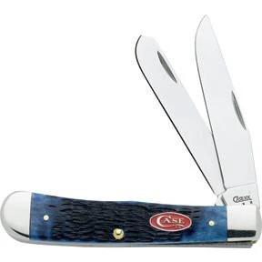 Rogers Jig Navy Blue Bone Trapper Pocket Knife by Case Cutlery