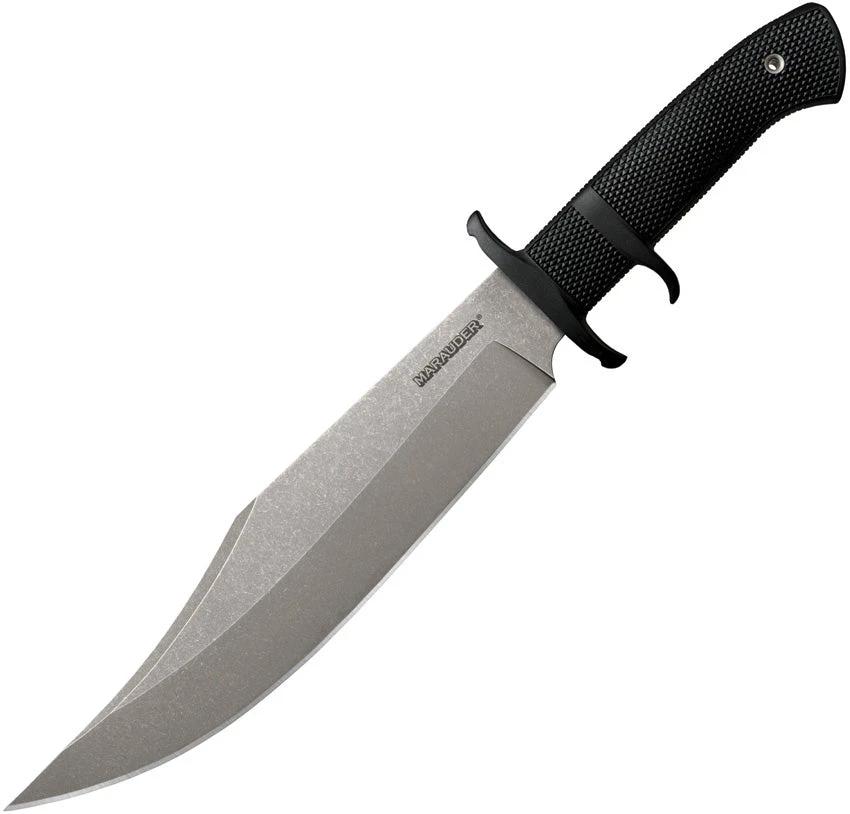 Cold Steel Marauder Plain Bowie Knife – Stone Wash Finish by Cold Steel