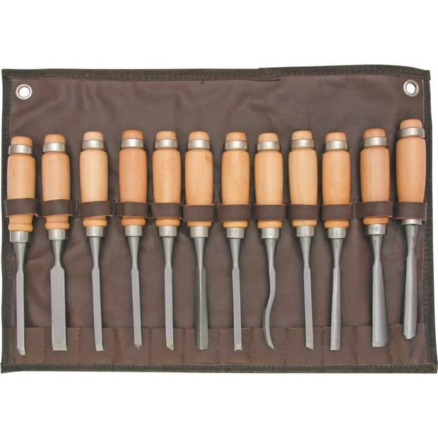 SteeleX 12 Piece Carving Chisel Set by SteeleX
