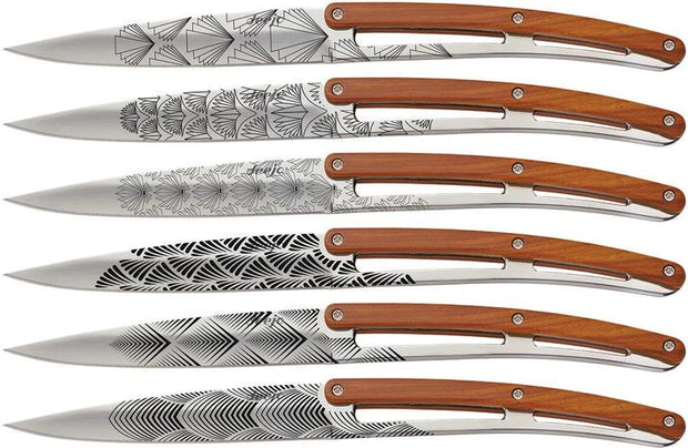 Deejo Steak Knife Set Art Deco 6AB000101 by Deejo
