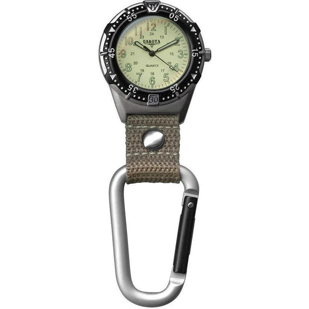 Dakota Back Packer Clip Watch Tan 38676 by Dakota