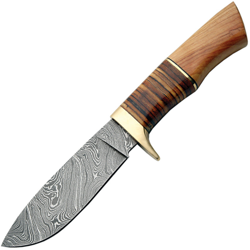 Damascus Hunter Wood/Leather Handle DM1100