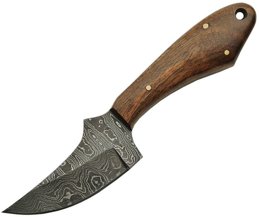Damascus Fixed Blade Skinner Wood DM1131WN