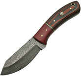 Damascus Skinner Burgundy Micarta DM-1139