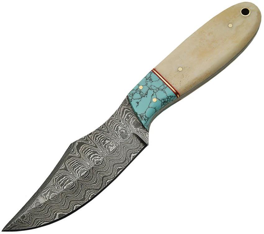 Damascus Turquoise Bone Skinner DM-1148 by Damascus