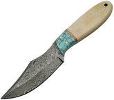 Damascus Turquoise Bone Skinner DM-1148