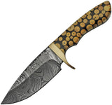 Damascus Fixed Blade Knotted Wood DM-1210 by Damascus