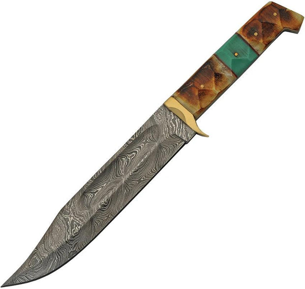 Damascus Burnt Bone Bowie DM-1256 by Damascus