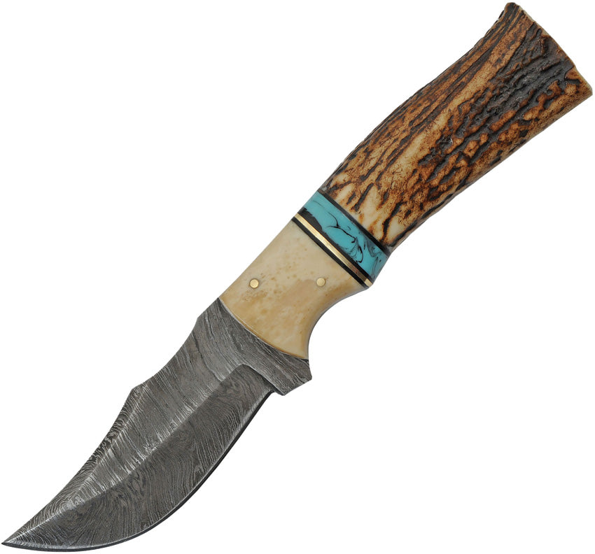 Damascus Stag and Turquoise Skinner DM-1274