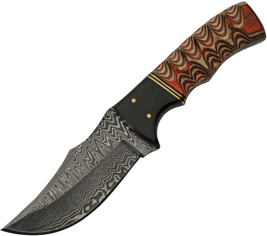 Damascus Fixed Blade Wood DM-1289