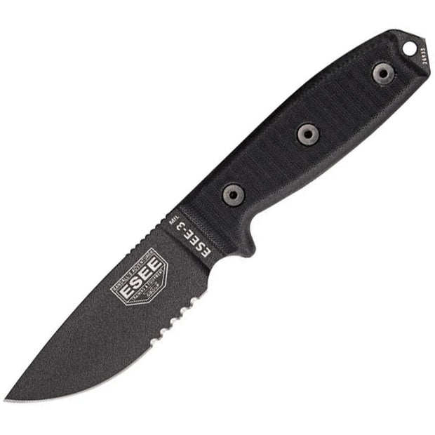 ESEE Model 3 Black G-10 Serrated by ESEE