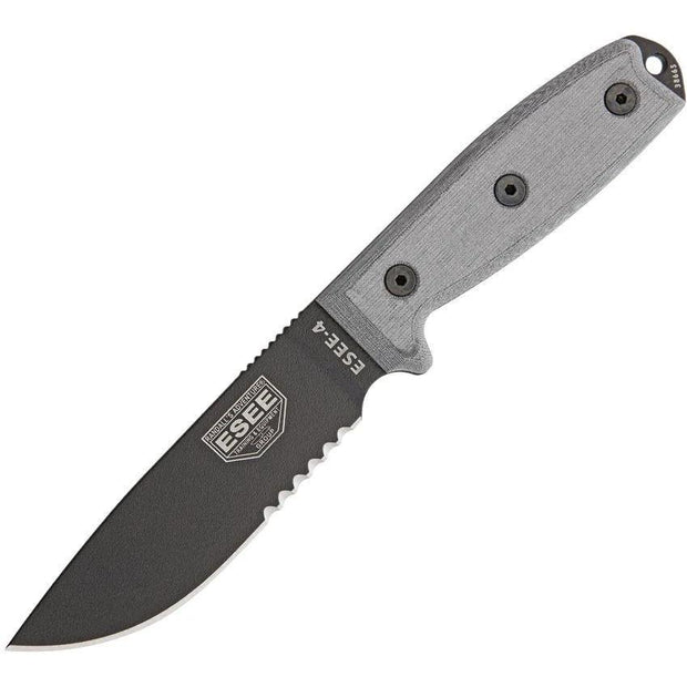 ESEE Model 4 Stainless Serrated ESEE-4S-MB-B by ESEE
