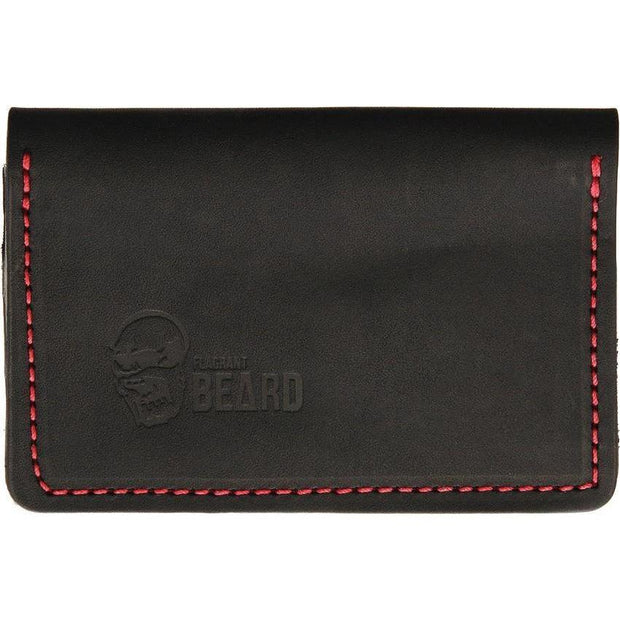 Flagrant Beard Wallet Black Red Stitched 99-3602-BK by Flagrant Beard