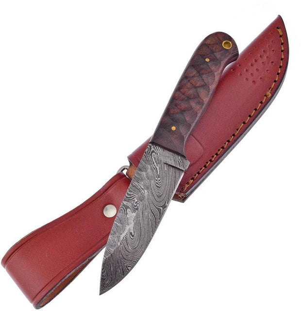 Frost Cutlery Fixed Blade Chiseled Winewood VFD-122C/WW by Frost Cutlery