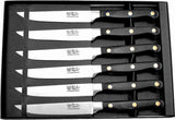 Hen & Rooster Steak Knife Set Black Wood HRI-009 by Hen & Rooster