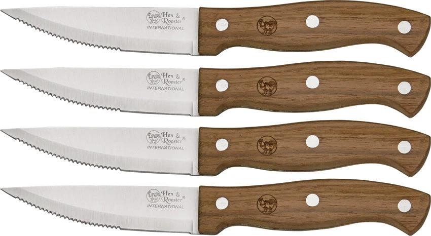 Hen & Rooster Four Piece Jumbo Steak Set HRI-030 by Hen & Rooster