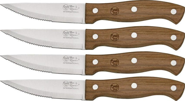 Hen & Rooster Four Piece Jumbo Steak Set HRI-030 by Hen & Rooster