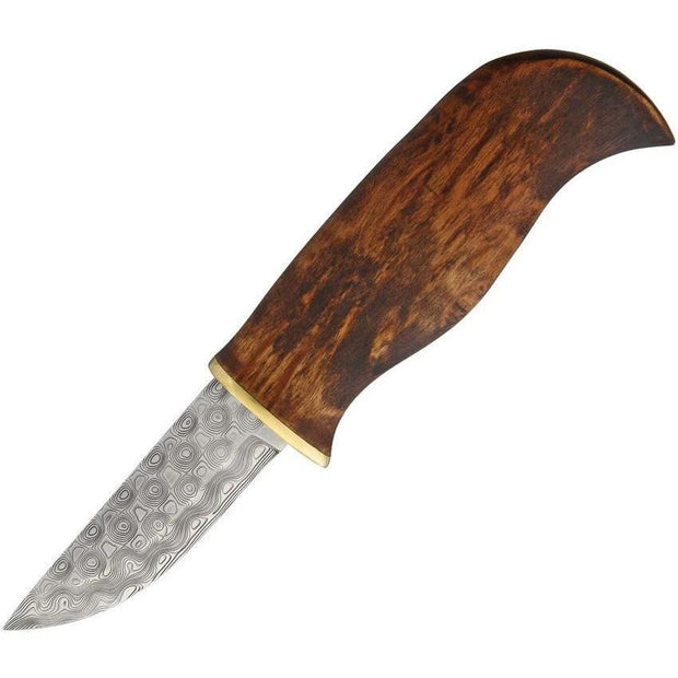 Karesuando Kniven Vuonjal Damask 3633D BROWN SHEATH by Karesuando Kniven
