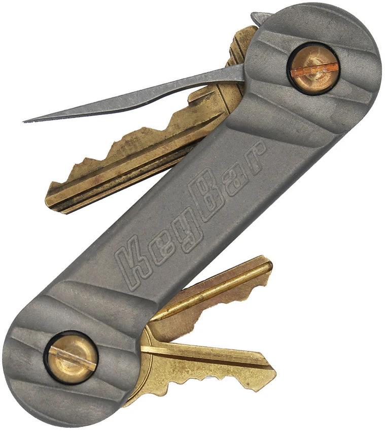 KeyBar KeyBar Carved Titanium TKB-HLF-BP by KeyBar