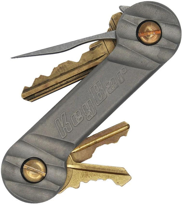 KeyBar KeyBar Carved Titanium TKB-HLF-BP by KeyBar